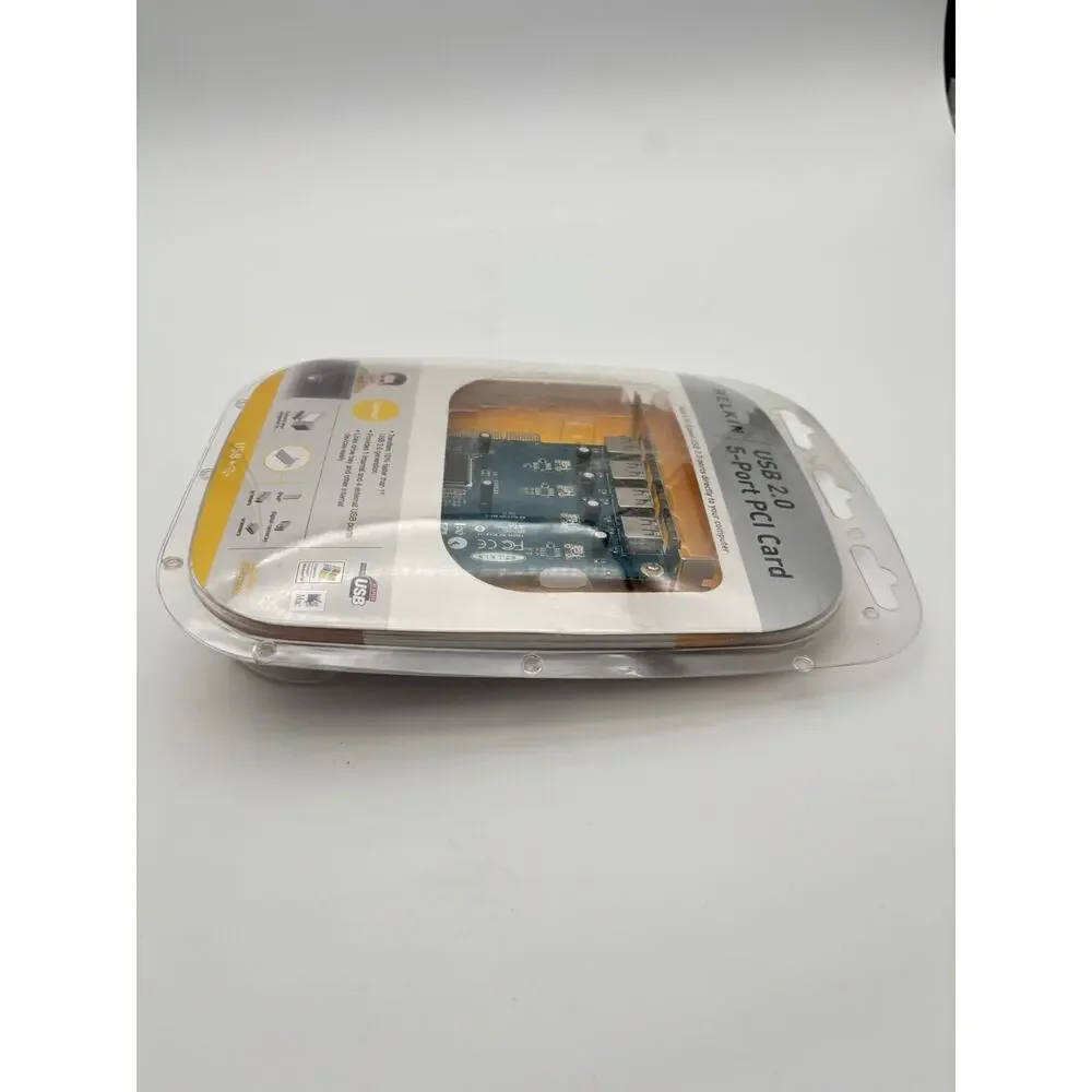 BELKIN USB 2.0 5-PORT PCI CARD - NIB - 1 Internal/4 External NEW Sealed - Picture 6 of 10